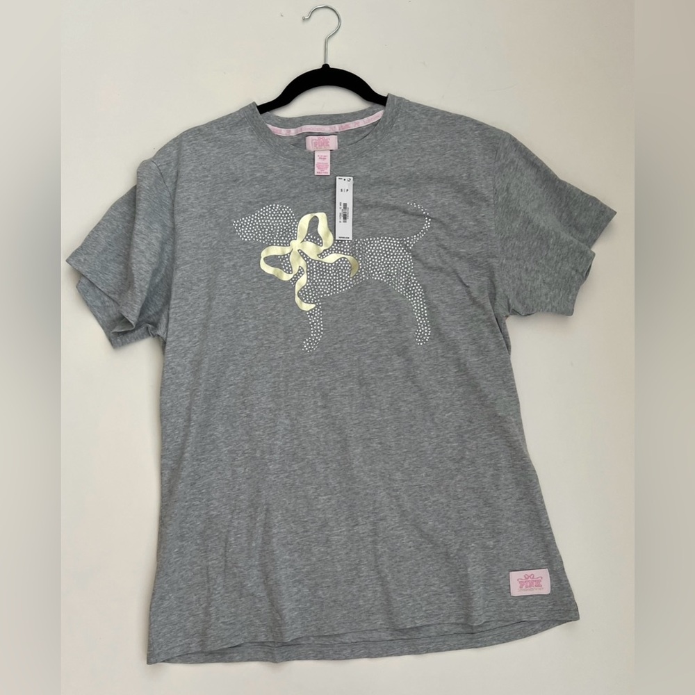 PINK X LoveShackFancy Campus Cotton Tee.